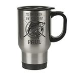 Forever Personal Designs Personalised Fishing Silver Travel Mug