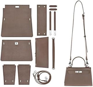 POPSEWING Kit de Sac de créateur pour Femme, kit de Sac en Cuir, Sac à bandoulière avec kit de Couture, kit de Sac Fait Main pour Maman, Petite Amie, Cadeau d'anniversaire, de Noël (Taupe)