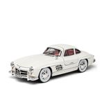 Cocoblinc 1 24 Mercedes-Benz 300Sl Model Car Sports Car Exclusive Alloy Metal Pull Back Die-Cast Car Diecast Metal Pullback Toy Car with Openable Doors & Light Music Toys for Kids - White