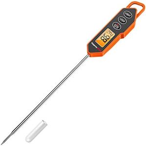 ThermoPro Plastic Digital Instant Read Meat Thermometer For Grilling Cooking Food Candy Thermometer For Bbq Smoker Grill Smoker Oil Fry Kitchen Thermometer With Backlit