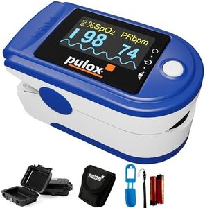 Pulox PO-200A Oxímetro de pulso con función de alarma y tono de pulso, incluye accesorios