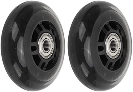 Inline Skate Wheels, 2 Pieces Wear Resistant PU Roller Skate Wheel Low Friction Low Noise Outdoor Skate Replacement Wheel High Temperature Resistance with 4 Carbon Steel 608 Bearings for Scooters