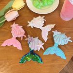 Samyak 4 Pcs Sequin Mermaid Seashell Cute Hair Clip Headwear For Little Kids Girls Cartoon Pattern Alligator Clip Pins Headdress Hair Accessories,Multi