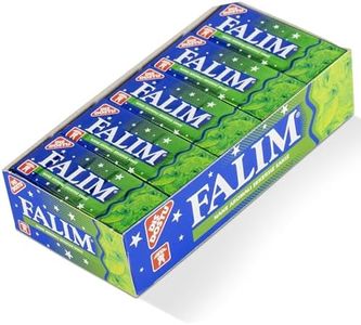 Falim Sugarless Sugarfree Plain Chewing Gum Mint Flavoured 1 Box of (100 Pieces) 20 packs of 5 chewing gums mastic style turkish gum