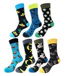 Mens Dress Socks,EmaoFun Funny Fancy Colorful Casual Pattern Crew Socks(Caribbean)…