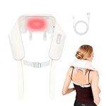 Neck Massager, Cordless Neck and Shoulder Massager with Heat for Relieving Deep Tissue Fatigue, Near Silent 6D Deep Kneading Massager for Neck,Shoulder, Waist & Leg Use, Gifts for Women Men Mom