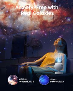 POCOCO Galaxy Star Projector – LED Night Light for Bedroom