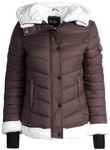 Jessica Simpson Women's Winter Jacket – Sherpa Lined Puffer Parka Windbreaker Coat (S-XL), Brown, Medium