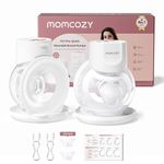 Momcozy Breast Pump S12 Pro Quick, Hands-Free Wearable & Wireless Pump, with DoubleFit™ Hybrid Flange, 3 Modes & 9 Levels Electric Pump Portable, Smart Display, 2 Count, Cozy White