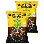 TrustBasket Neem Cake Powder Organic Fertilizer and Pest Repellent for Plants (set of 2) 450 GMS | Acts as both fungicide and nematicide | Protects plants from soil-borne pathogens