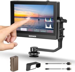 NEEWER F500 5.5 Inch Camera Field Monitor, HDR Touch Screen with 3D LUT, Waveform, Vector Scope, Full HD 1920x1080 IPS 4K HDMI Loop in/Out DSLR Video Peaking Focus Assist, Tilt Arm, Battery