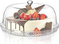 AVLA Acrylic Cake Plate with Dome, 