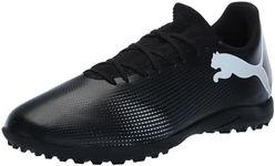 PUMA Men's Future 7 Play Turf Trainer Sneaker, Black White, 11