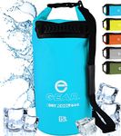 Enthusiast Gear Insulated Dry Bag Floating Cooler – 10L / 15L / 25L Roll Top, Leak Proof, Waterproof, Collapsible Cooler Bag with Padded Shoulder Strap - Perfect for Kayaking, Hiking, Boat and Beach