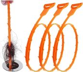Forlivese 3 Pack 25 Inch Drain Clog Remover,Hair snake Tool Drain Opener, sink snake for Sewer Kitchen Sink Bathroom Tub Toilet Clogged Drains Relief Cleaning Tool