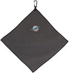 Team Effort 15" x 15" Grey Microfiber Towel NFL Miami Dolphins