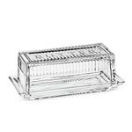 Abbott Collection Quarter Pound Butter Dish with Lid, Clear Glass (7" Long)