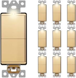 LIDER 15A Lighted Double Switch, Combination Frameless Decorator Switch
