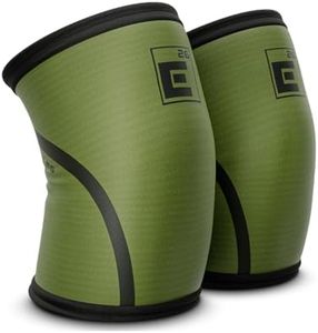 6mm Knee Sleeves for Weightlifting (Sold as a Pair) - Durable Compression Sleeve for Support and Mobility - Knee Brace for Functional Fitness, Squats, Deadlift (Small, OD Green)