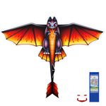 Kite,Large Red Dragon Kite for Children and Adults with 328ft Kite String,Kites for Kids Ages 4-8 Easy To Fly,Great Beach Trip Outdoor Games Activities for Beginners