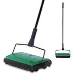 Yocada Carpet Sweeper Cleaner for Home Office Low Carpets Rugs Undercoat Carpets Pet Hair Dust Scraps Paper Small Rubbish Cleaning with a Brush Green