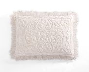 Beatrice Home Fashions Medallion Chenille Bedspread, Standard Sham, Blush