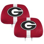 NCAA Georgia Bulldogs Full-Print Head Rest Covers, 2-Pack