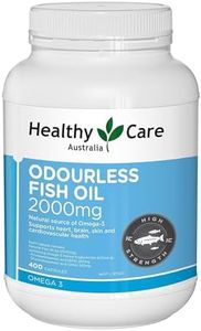 Healthy Care Odourless Fish Oil Capsules - Supports Heart, Brain, Skin & Joint Health - Premium Quality Dietary Supplement - 400 Capsules - 2000 mg