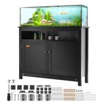 VEVOR Aquarium Stand, 40 Gallon Fish Tank Stand, 36.5 x 15.7 x 30 in MDF Turtle Tank Stand, 335 lbs Load Capacity, Reptile Tank Stand with Storage, Cabinet and Hardware Kit, Black