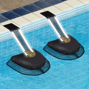 Pool Animal Escape Ramp Frog-Saver-Log - for Swimming Pools Wildlife Rescue Device,Durable Above Ground Pool Critter Ramp, Prevent Drowning with Easy Install, Pool Safety,Reusable (Black-2Pack)