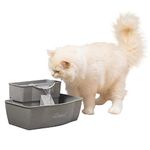 Petsafe Drinkwell Multi-Tier Cat and Dog Fountain - 2.9 Litre Capacity Automatic Water Dispenser for Pets - Fresh Free-Flowing Stream - Easy to Clean, Hygienic, Durable Material - Filters Included, grey (PWW00-13708)