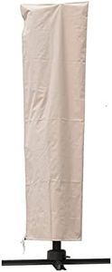 C-Hopetree Large Patio Umbrella Cover for 7ft to 11ft Offset Cantilever Outdoor Umbrellas, Waterproof, with Zipper and Rod, Beige