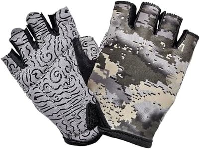 EDSRDPLT Kayak Gloves Half Finger Padded Palm Sailing Gloves UPF50+ Fishing Gloves for Paddling, Sailing, Cycling, Driving