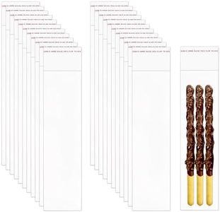 DecorBess Clear Long Cello Bags 2x8'' 100pcs Crystal Sealed Clear Bags 2mil Self Sealing Adhesive Resealable Cellophane Bags for Bakery Cookies Candies Jewelry Crafts Candles