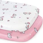 Bassinet Sheets for Baby Girl, Bass