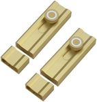 Oedema Solid Aluminum Alloy Silde Lock Adhesive Barrel Lock 4 inch Slide Bolt Latch for Barn, Gate Door, Sliding Door, Bedroom, Gold