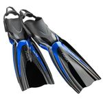 TUSA SF-0104 Hyflex Switch Scuba Diving Fins, Medium, Fishtail Blue