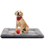 VERZEY Large Dog Bed Crate Mat, 36" Metal Crates Fit, Ultra-Soft, Machine Washable & Anti-Slip Kennel Pad, Cozy Sleeping Mat for Medium/Large Dogs, Gray, 36L x 23W x 1H Inches