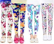 4 Pack Kids Girls Pants Floral Patt