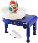 VEVOR 14in Pottery Wheel for Adults Beginners, 0-6in Height-Adjustable, 450W Pottery Forming Machine 60-300RPM Electric Ceramic Wheel, Blue