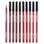 MARS Matte Lip Liner Set of 10 | One Swipe Smooth Application | Long Lasting Lip Pencil | Multicolor (1.4g x 10)