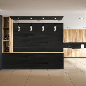 TIMBERCHiC 100% Reclaimed Wood Wall Planks - Made in USA - Peel-and-Stick Panels for Interior Decor - DIY Accent Wall Panels, Black Ice (5" x 20 Sq Ft)