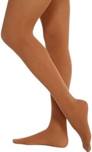 Danskin Women's Plus Ultrashimmery Footed Tight,Toast,2X
