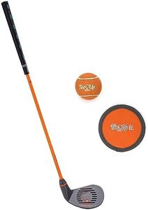 PGA TOUR Tee-Up 3-Piece Set, Medium, Orange, Left Handed, Use for Indoor and Outdoor Practice, Junior Golf Training Set, Training Clubs