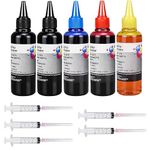 AYMSous Ink Refill Kit for Canon 250 251 270 271 280 281 1200 2200 PG240 CL241 PG245 CL246 PG210 Refillable Ink Cartridge, CIS CISS System with 5 Syringes(5x100ML 2BK, 1C. 1M, 1Y)