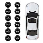 FITVERT 12 Pcs Car Door Shock Absorber Car Shock Cushion Pads Rubber Aborber pads Shock Absorbing Pads Protector | Anti-Collision Gasket Car Accessories | Universal PVC Shock Absorbing Door Protection