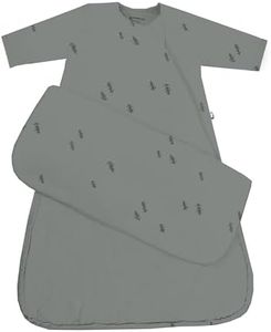 GUNAMUNA Unisex Baby Long Sleeve Sleep Bag, Rayon Premium Cozy Sleep Sack for Nap Time, 1.0 TOG, Forest, 9-18 Months
