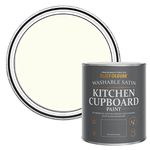 Rust-Oleum Off White Scrubbable Kitchen Cupboard Paint in Satin Finish - Antique White 750ml