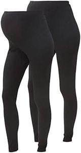 MAMALICIOUS Damen Mllea Org Long 2pack A. O. Noos Umstandsleggings, Schwarz (Black Pack: Black), M EU
