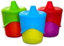 O-Sip! Silicone Sippy Lids (Pack of 3) - Spill-Proof Fun for Families! - BPA-Free, Fits on Glasses, Mason Jars & Cups - Reusable, Durable, & Kid-Friendly (Colors: Red, Green, Blue) - ModFamily